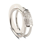 Gold Rings With Bling Black White Detachable Ceramic Rings for Women