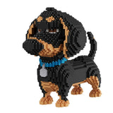 Cartoon Dog Mini balody Dachshund Block  Building Brick Toy For Kids