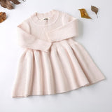 Autumn winter Clothes Lattice Kids Toddler baby dress for girl