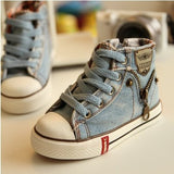 Canvas Children Shoes Sport Jeans Denim Casual Child Flat Boots 25-37