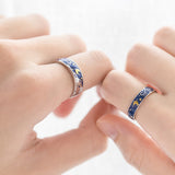 Thaya Van Gogh's Enamel couple Sky Star moon Glitter Rings For Women