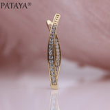 Single Row Micro-wax Inlay Natural Zircon Long Earrings  Gold Women