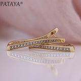 Single Row Micro-wax Inlay Natural Zircon Long Earrings  Gold Women