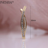 Single Row Micro-wax Inlay Natural Zircon Long Earrings  Gold Women