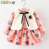 Sodawn Baby Girls Dress Autumn and Winter Girls