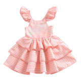 Bear Leader Girls Dress New Summer Casual Style Sweet Short Sleeve Floral Print Square Collar Design for Girls Clothes