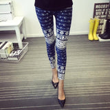 New Print Flower Leggings Plus Size Fashion Women  Aptitud Trousers
