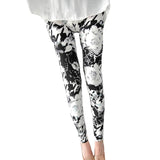 New Print Flower Leggings Plus Size Fashion Women  Aptitud Trousers