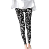 New Print Flower Leggings Plus Size Fashion Women  Aptitud Trousers