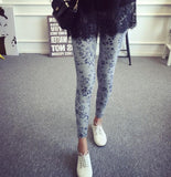 New Print Flower Leggings Plus Size Fashion Women  Aptitud Trousers