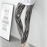 New Print Flower Leggings Plus Size Fashion Women  Aptitud Trousers