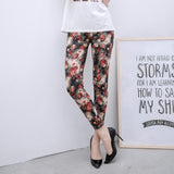 New Print Flower Leggings Plus Size Fashion Women  Aptitud Trousers