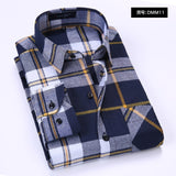Plaid Shirt Autumn Flannel Red Checkered Shirt Men Long Sleeve