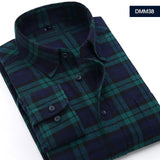 Plaid Shirt Autumn Flannel Red Checkered Shirt Men Long Sleeve
