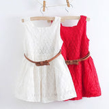 2019 Summer Lace Vest Girls Dress Baby Girl Princess Dress