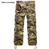 Men's Cargo Pants Casual Loose Multi Pocket Military Long Trousers