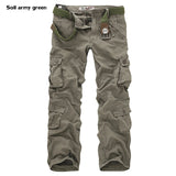 Men's Cargo Pants Casual Loose Multi Pocket Military Long Trousers