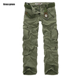 Men's Cargo Pants Casual Loose Multi Pocket Military Long Trousers
