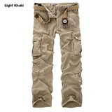 Men's Cargo Pants Casual Loose Multi Pocket Military Long Trousers