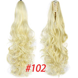 WIG Synthetic Long Wavy Extensions Pony Tail Hairpiece Black Brown