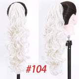 WIG Synthetic Long Wavy Extensions Pony Tail Hairpiece Black Brown