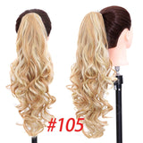 WIG Synthetic Long Wavy Extensions Pony Tail Hairpiece Black Brown