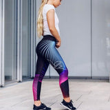 New Fitness leggings Women Mesh Breathable High Up Elastic Slim Pants