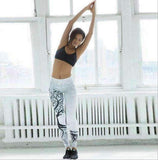 New Fitness leggings Women Mesh Breathable High Up Elastic Slim Pants