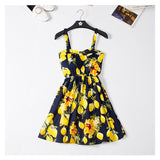 Marwin Off shoulder ruffle Dot summer Dress women white strap chiffon