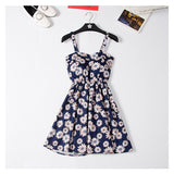 Marwin Off shoulder ruffle Dot summer Dress women white strap chiffon