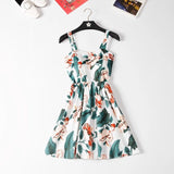 Marwin Off shoulder ruffle Dot summer Dress women white strap chiffon