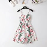 Marwin Off shoulder ruffle Dot summer Dress women white strap chiffon