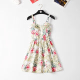 Marwin Off shoulder ruffle Dot summer Dress women white strap chiffon