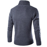 Covrlge Pullover Slim Warm Lapel Jacquard Hedging British Sweater