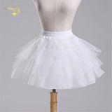 White Black Ballet Petticoat Tulle Ruffle Short Petticoats Lady Girls