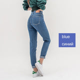 luckinyoyo jean woman mom up large size ladies jeans denim 5xl