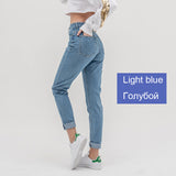 luckinyoyo jean woman mom up large size ladies jeans denim 5xl