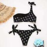 Women Swimwear Printed Tie Bowknot Bikinis Brazilian Monokini