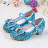 Children's Sequins Shoes Enfants Party Shoes For Girl Pink Blue Gold