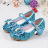 Children's Sequins Shoes Enfants Party Shoes For Girl Pink Blue Gold