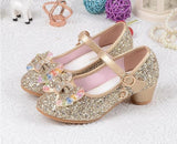 Children's Sequins Shoes Enfants Party Shoes For Girl Pink Blue Gold