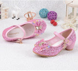Children's Sequins Shoes Enfants Party Shoes For Girl Pink Blue Gold