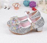 Children's Sequins Shoes Enfants Party Shoes For Girl Pink Blue Gold