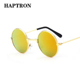 HAPTRON Retro Black Blue Round Kids goggles oculos UV400 Small face