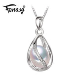 FENASY Jewelry cage Party style Freshwater Pearl Silver Pendant