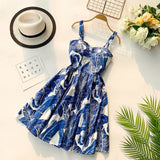 Marwin Off shoulder ruffle Dot summer Dress women white strap chiffon