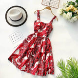 Marwin Off shoulder ruffle Dot summer Dress women white strap chiffon