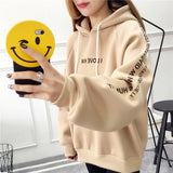Female Hoodie Pink Black Hoodies Women Long Sleeve  For Women