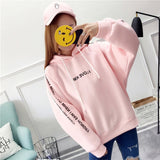 Female Hoodie Pink Black Hoodies Women Long Sleeve  For Women