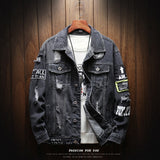 Mens Jackets And Coats Black Holes Denim Coats